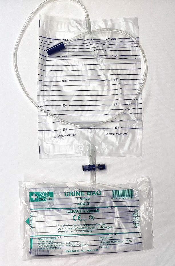 Urine Bag T-Valve Dewasa SGL